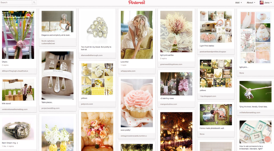 Pinterest, Wedding inspiration, Wedding decor, Jana Marie Photography, Vision Boards