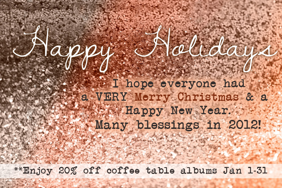 Holiday specials, Photography specials, Happy Holidays, Coffee Table Album sale, Jana Marie Photography