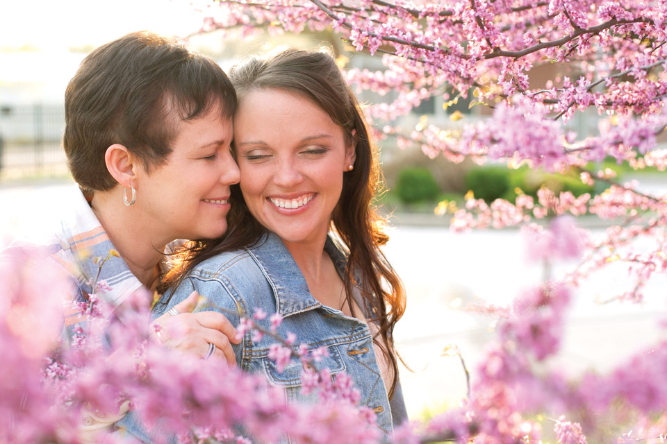 Family photography, Kansas City portrait photographer, Jana Marie Photos, purple trees, spring colors, blossoming, mother daughter, Beloved