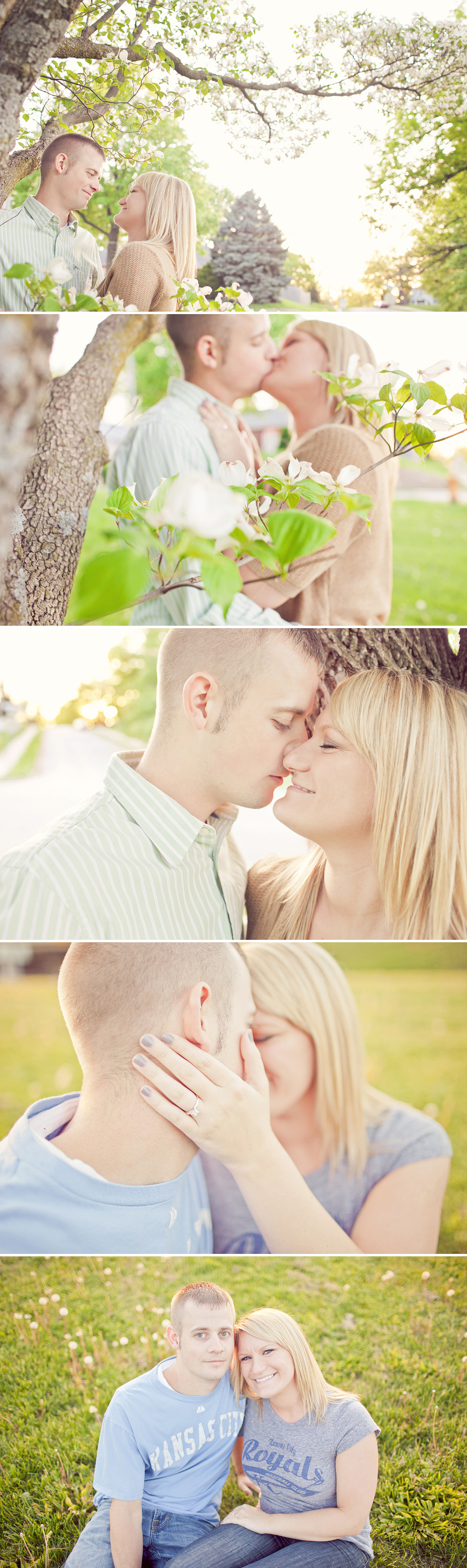 Romantic, sunsets, couples, flowers, spring trees, Kansas City Wedding Photography, Jana Marie Photos