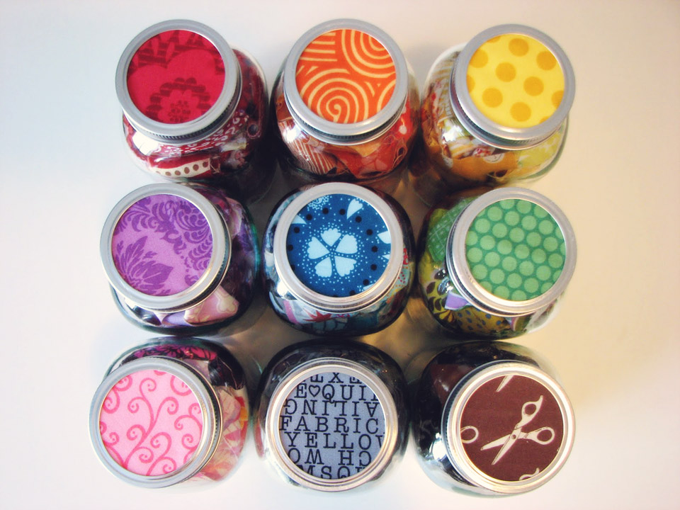 Re-usable majon jars, craft ideas, Green ideas, recycle, arts, Earth Day, fabric projects