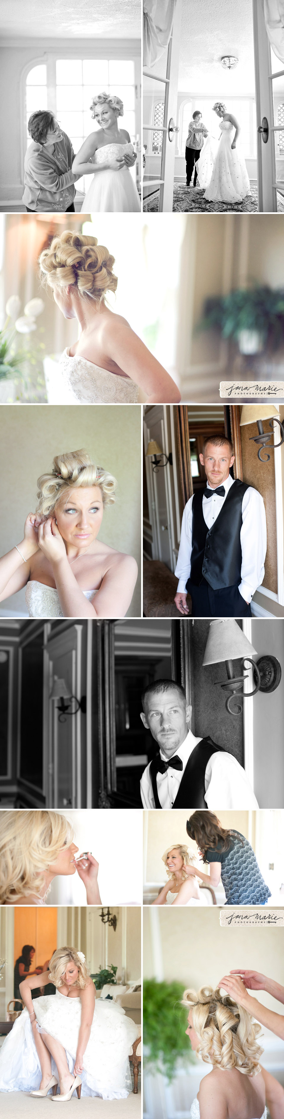 Getting ready, Jana Marie Photography, Longview Farms, groom, bridal suite, curls, outdoor wedding,
