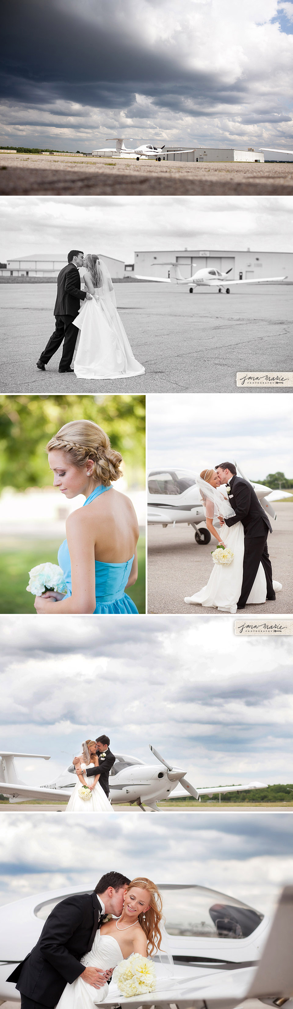 Airplane, Prince of Peace Church, Catholic weddings, Kansas City wedding photographer, bridesmaid, Blue dresses, dip