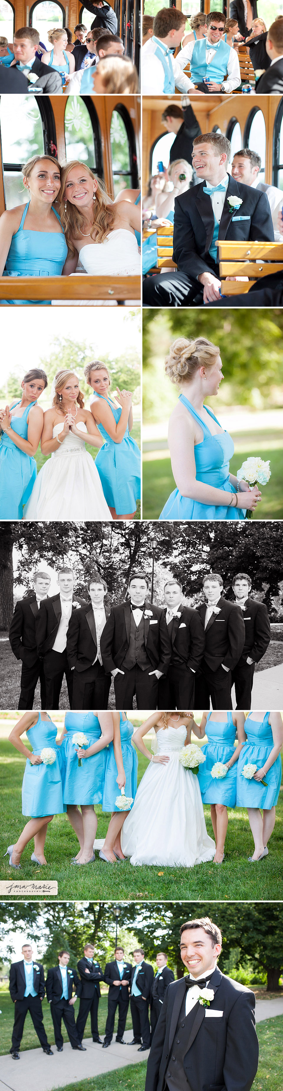 Kansas City weddings, Loose Park, Bridal party pictures, Jana Marler, dresses with pockets