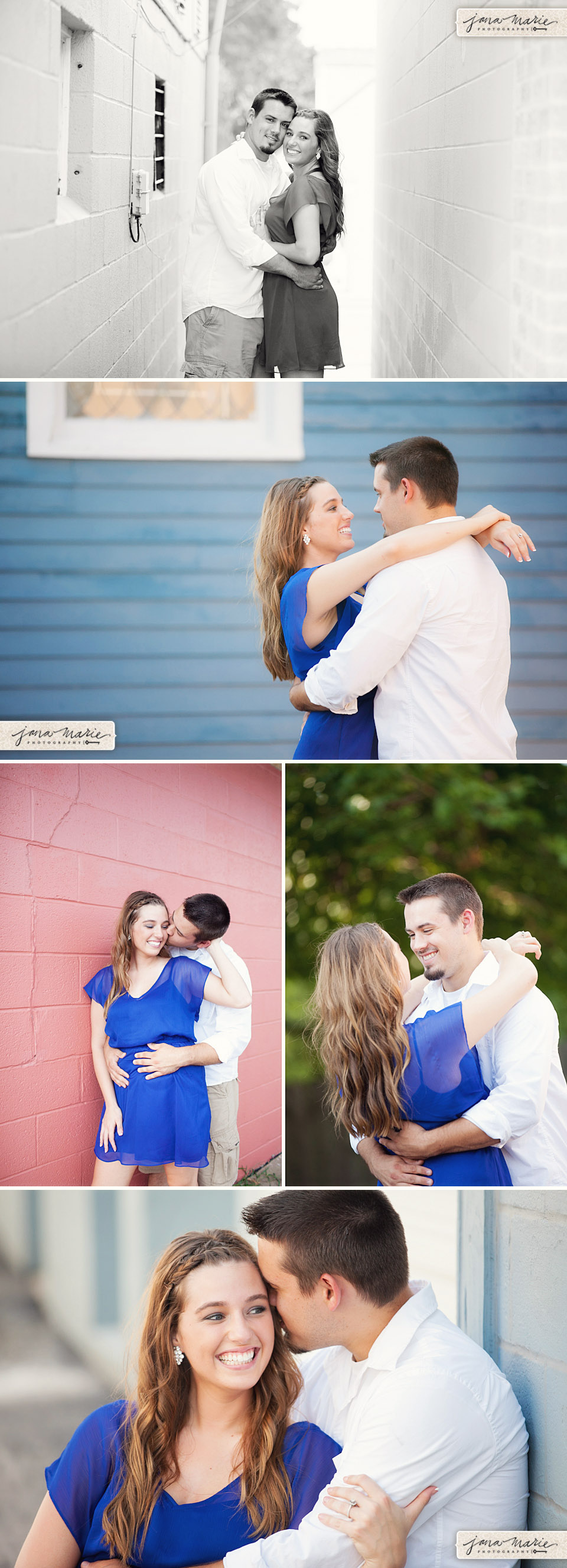 Blue dress, pink wall, blue paint, creative photos, Jana Marie, Beloved Photography, Independence Missouri