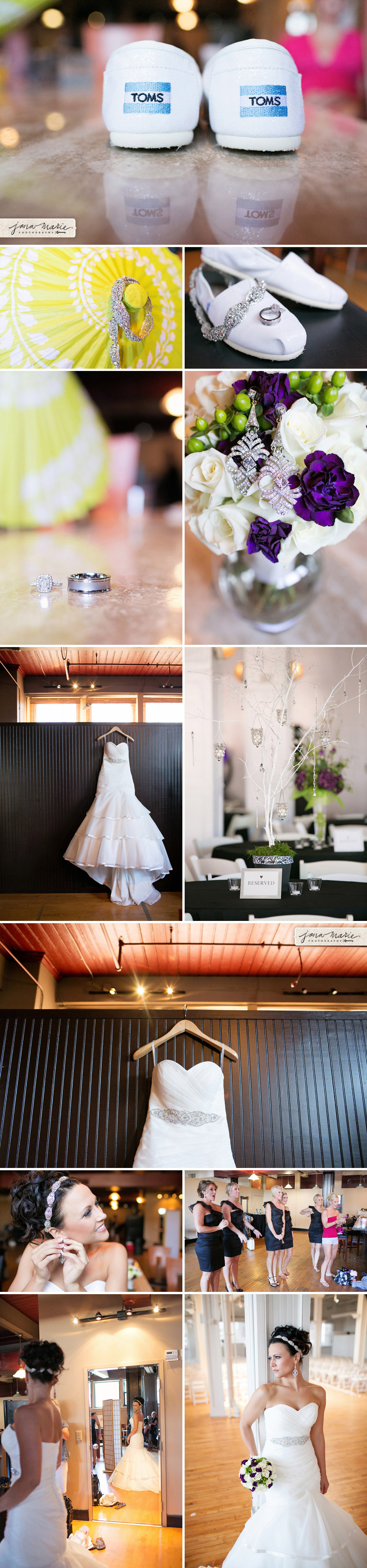 details, bridal suites, purple and green vision boards, Receptions, Kansas City wedding photography, Jana Marler