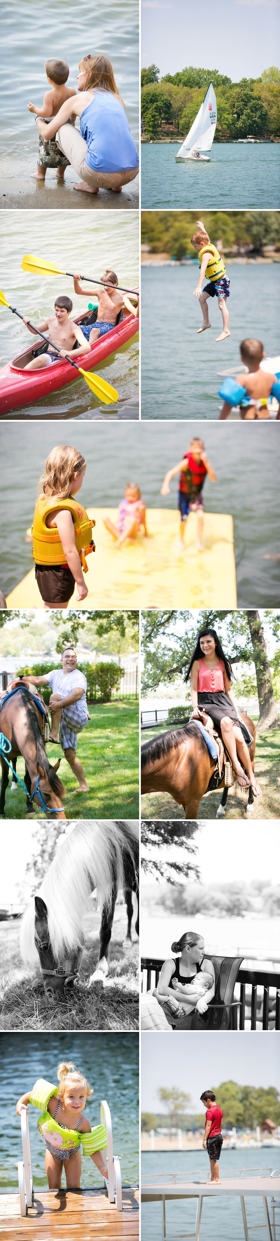 swimming, relaxing, family BBQ, Horse rides, Jana Marie Photos