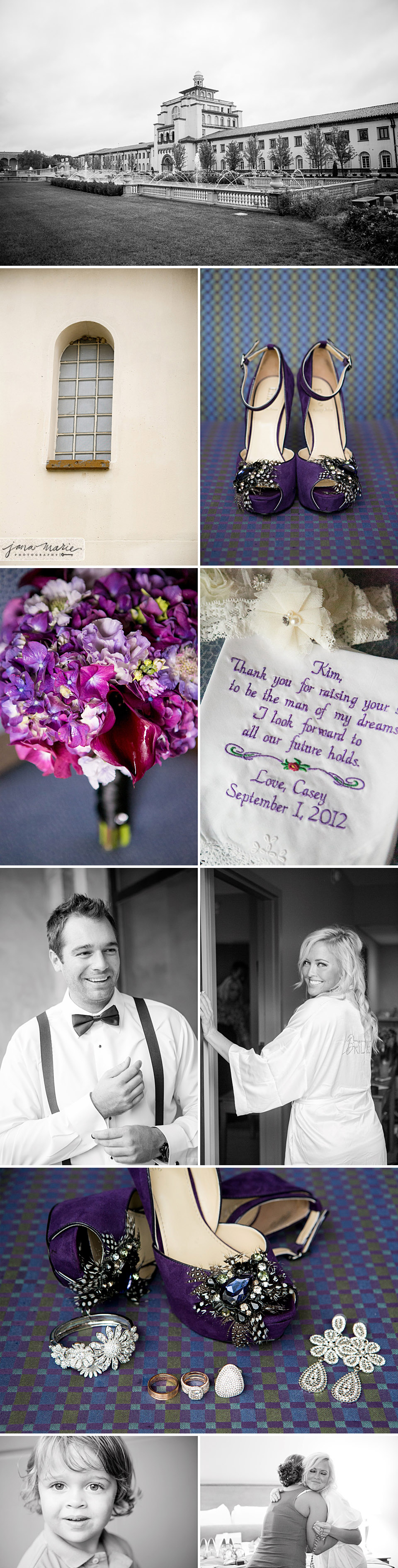 Unity Village, Jana Marie Photography, KC wedding photographer, details, bridal suite, ring shots, purple