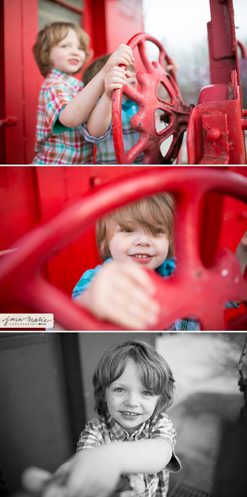 Hotka boys, Brothers, Kid photography, Jana Marie Photos, train station, Independence Missouri