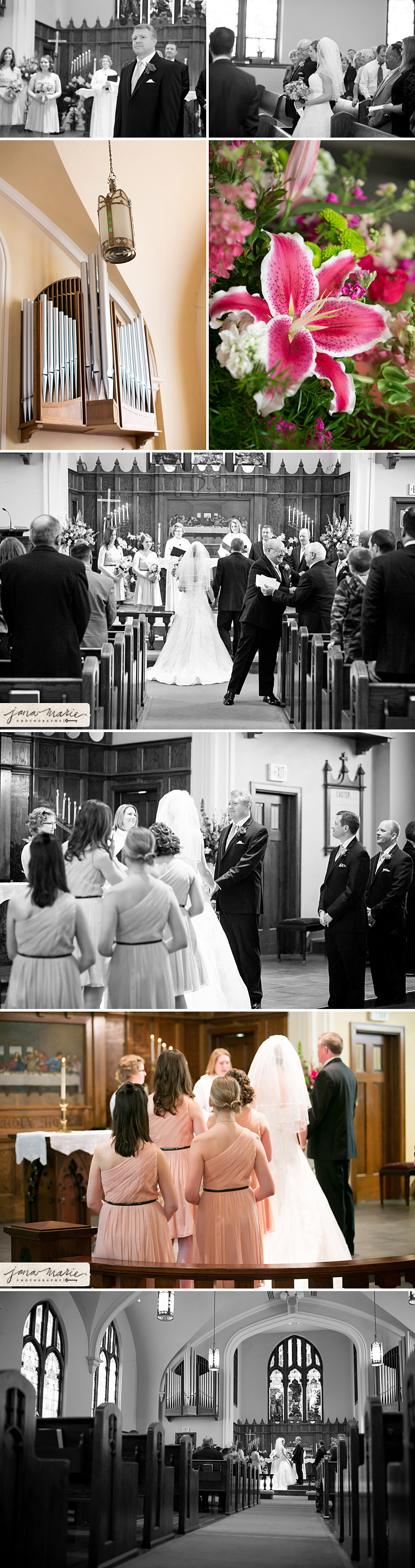 Immanuel Lutheran, Wedding service, Musical pipes, Bride and groom, Black and white wedding photographer, KC weddings