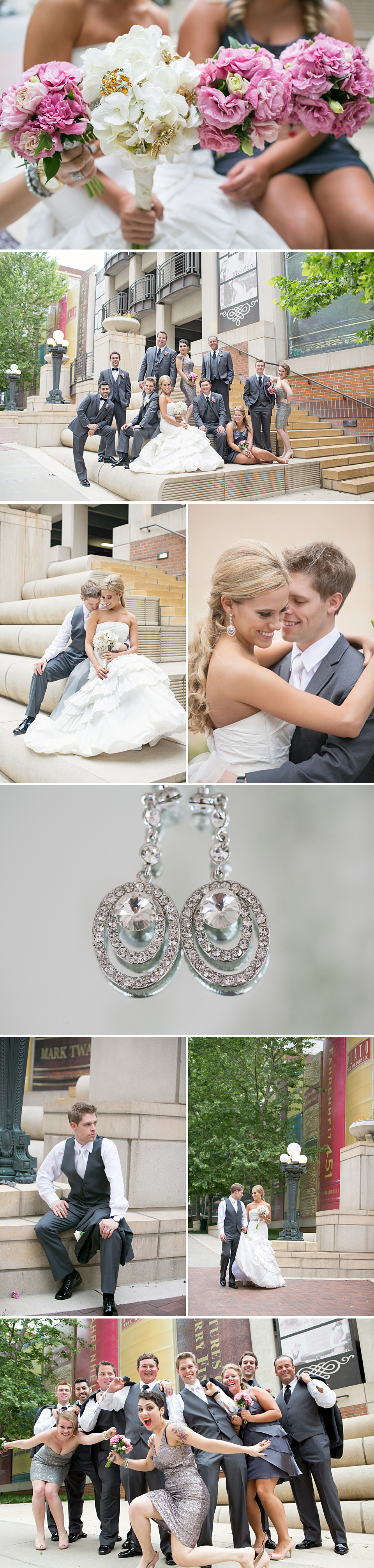 Kansas City weddings, Bride and groom, in love, Wedding earrings, diamonds, bridal portraits, Jana Marler