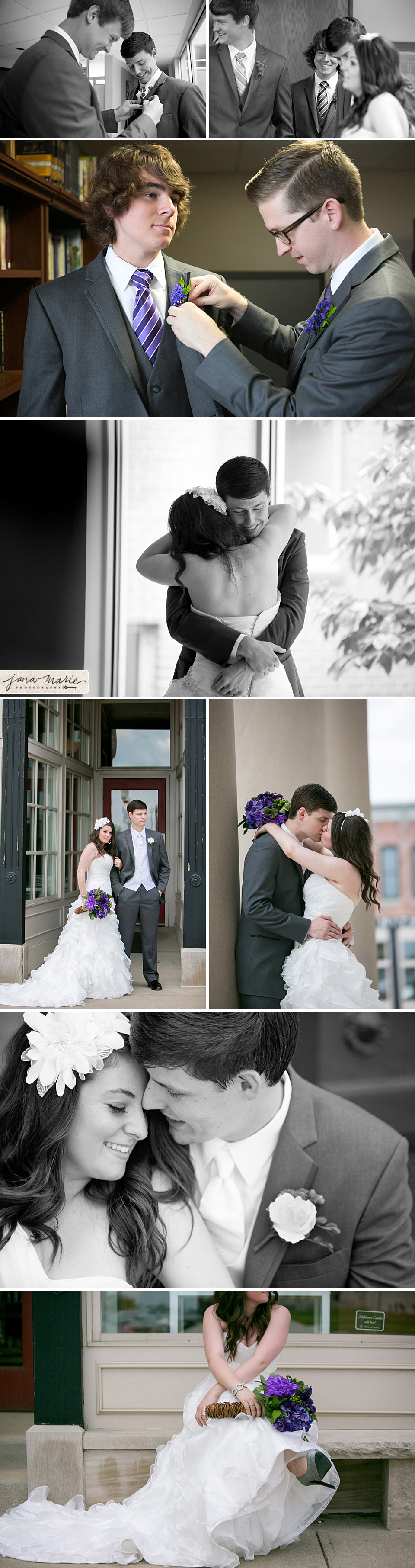 First look, first site, bride and groom, bridal portraits, Jana Marie Photography, KC weddings, The Elks Lodge