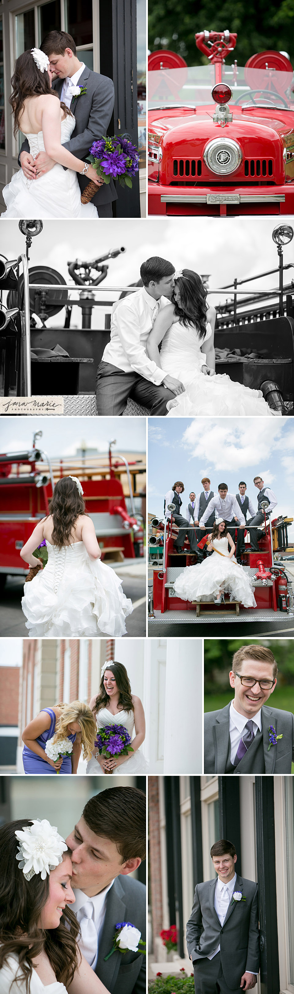 Independence fire department, KC wedding photographers, Jana Marie Photos, Beloved portraits, Bridal party