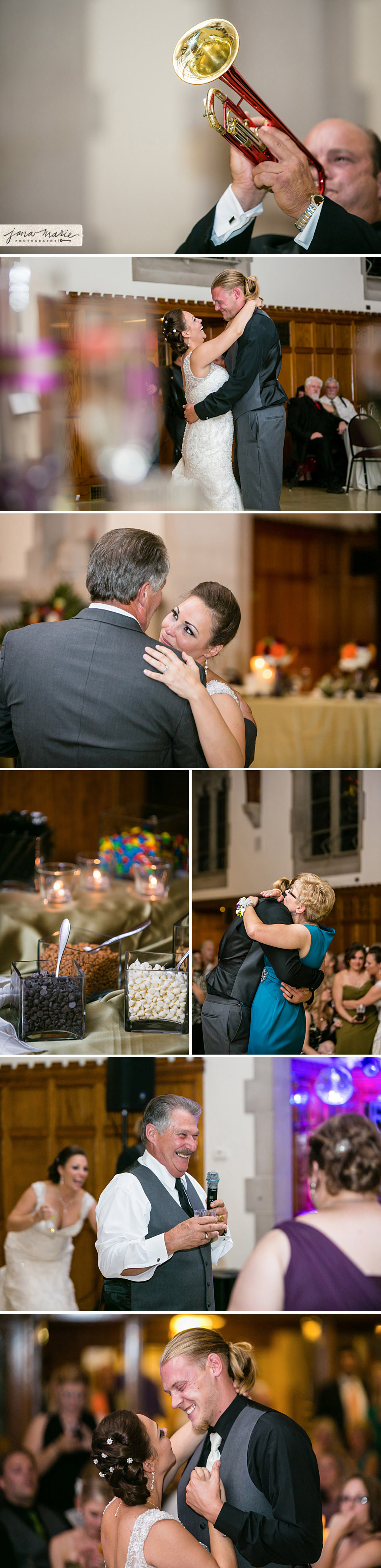 Midwest wedding photographer, First dance, candy table, reception ideas, decor, Jana Marler