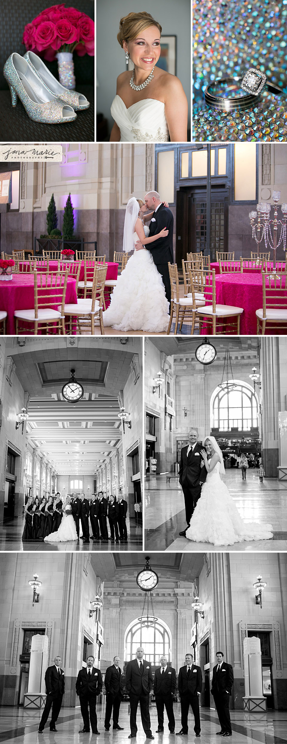Union Station, Bridal portraits, Best Kansas City wedding photographers, Jana Marler, First site, getting ready