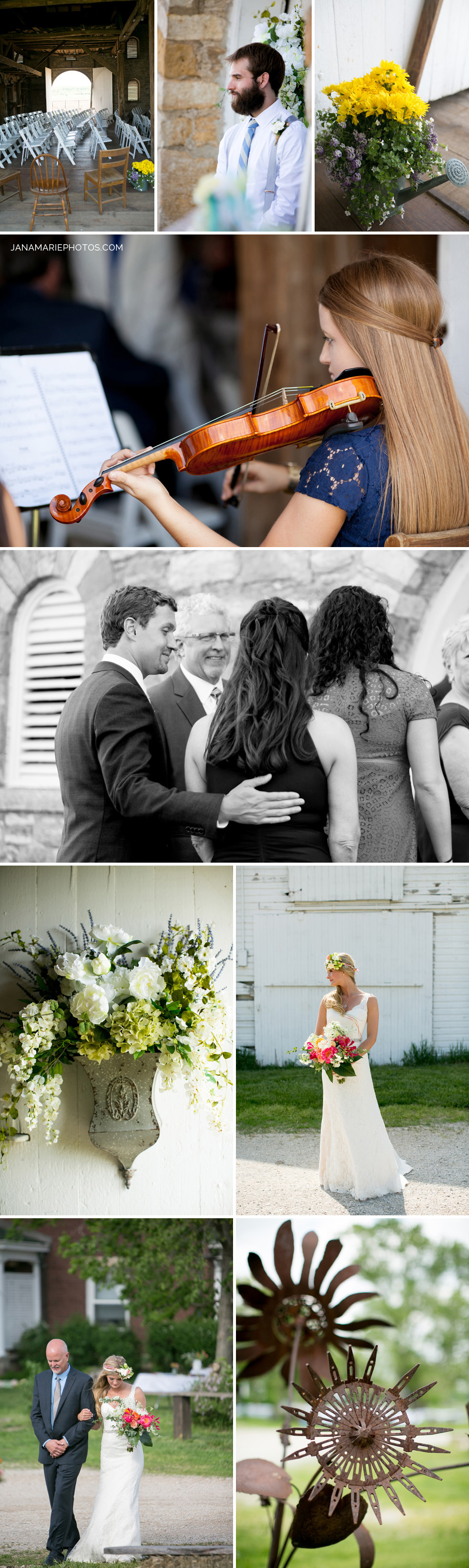 History Taylor Barn, Best Lawrence wedding photographer, KC weddings, Jana Marie Photography, Eclectic details, outdoor ceremony, Spring, Anthropology flowers, DIY decor, Red door wedding event planning