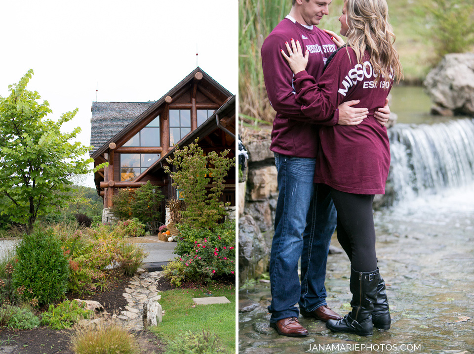 Big Cedar Lodge, Engagement, Lake Of The Ozarks, Jana Marie Photography, Fall Portraits, Waterfall,