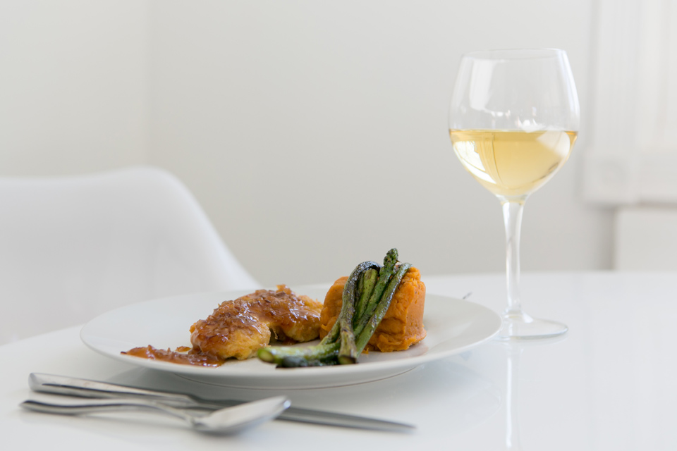 asparagus meals, comfort food, Destination Wedding Photographer, Dinner for two, glazed dinners, home cooked meals, Honey Bourbon Fried Chicken, Jana Marie Photography, Jana Marler, KC families, KC wedding photography, sweet potatoes, Tasty Tuesday, Food tips