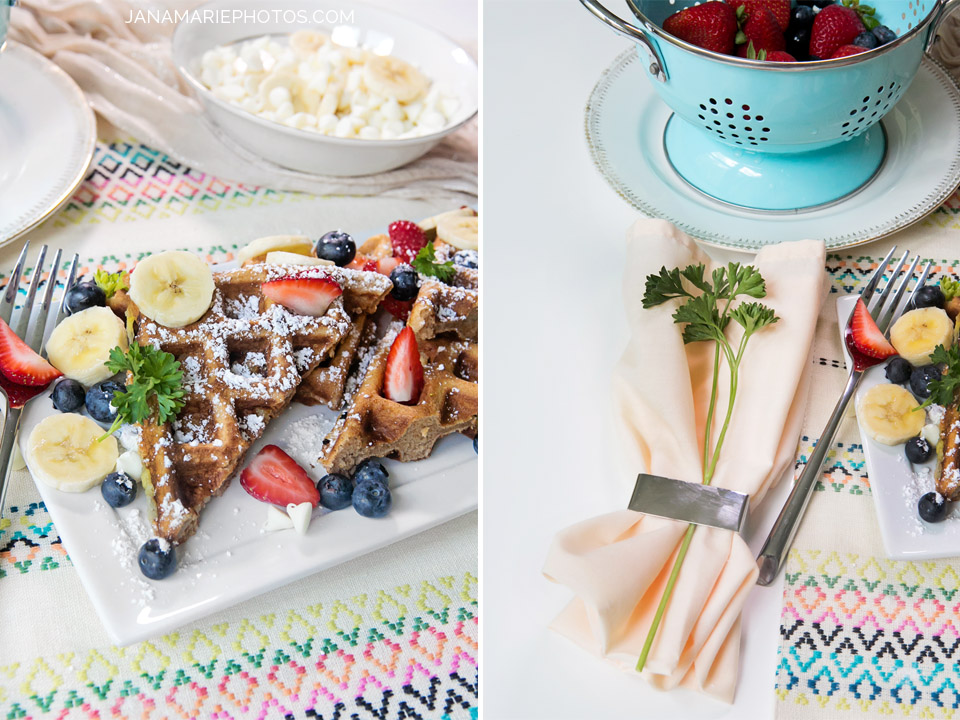 White Chocolate Chip Fruit Waffles, Tasty Tuesday, Breakfasts, How to cook, Jana Marie Photography, Tasty Tuesday, Styled food