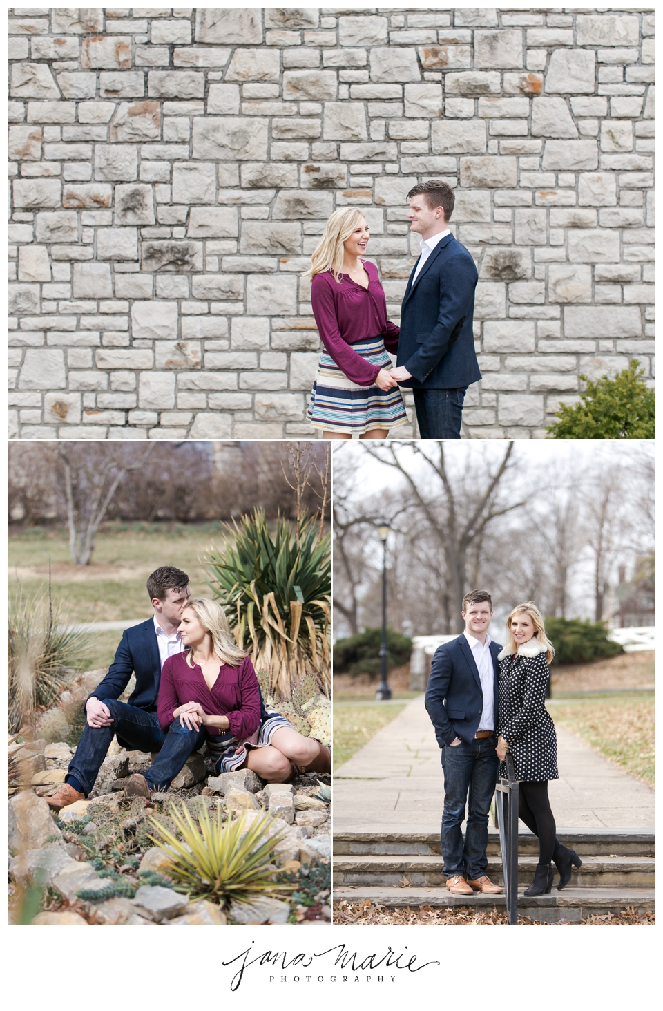 Loose Park Rose Garden, Kansas City engagement, Beloved session, Portraits, Jana Marie Photography, Couples, Love, Happy, KC wedding, Winter portraits