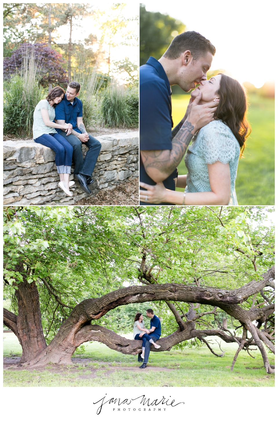 Loose Park, Kansas City Rose Garden, Engagement session, Engaged, Lifestyle photographer, Jana Marie Photography, Melissa & Jason, Sunset