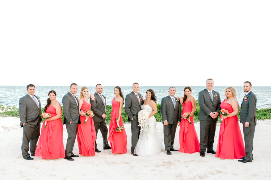 Beach bridal party pictures